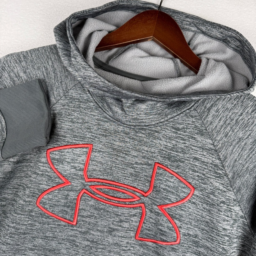 Under Armour Hoodie Womens M Heather Gray ColdGear Loose Fit Pullover Sweatshirt